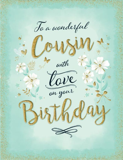 Picture of COUSIN WITH LOVE ON YOUR BIRTHDAY CARD